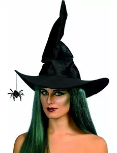 Czarna Kapelusz Wiedźmy z Halloweenową Kobietą Pająkiem