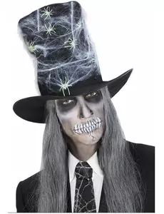 Halloweenowy cylinder pająka dla dorosłych