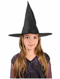 Halloweenowy czarny kapelusz czarownicy