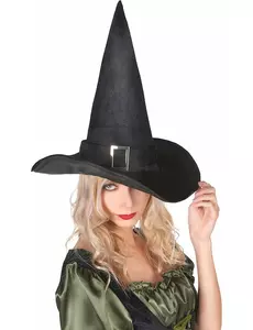Dorosły aksamitny kapelusz wiedźmy halloween
