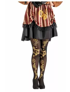 czarne rajstopy steampunk damskie