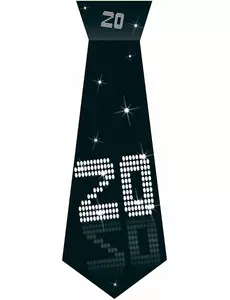 Kartonowy krawat z gumką 20 lat VIP