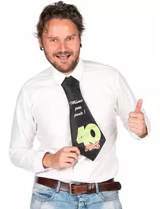 Śmieszny krawat z okazji 40. urodzin