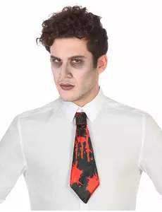 Halloweenowy krwawy krawat dla dorosłych
