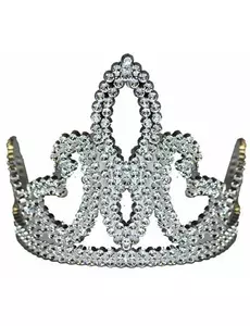 Dziewczęca srebrna tiara księżniczki
