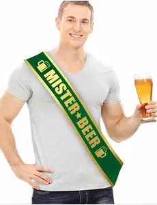 Zielony szalik Mister Beer dla mężczyzn