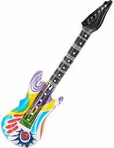 Dorosła kolorowa nadmuchiwana gitara rockowa
