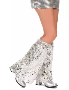 Legginsy dla dorosłych w srebrne cekiny