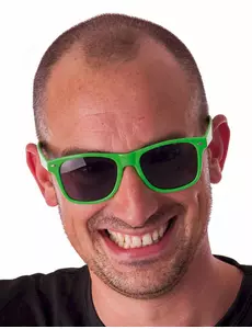 Dorosłe niebieskie neonowo zielone okulary