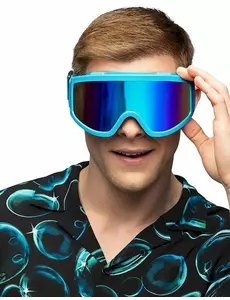 Neonowe gogle narciarskie dla dorosłych