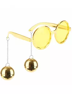 Złote okulary disco dla dorosłych