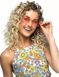 Różowe okulary w stylu hippy