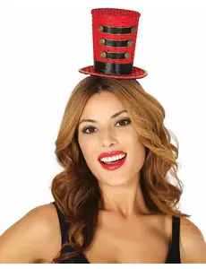 Czerwona mini czapka cheerleaderka damska