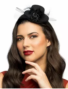 Czarna mini czapka damska