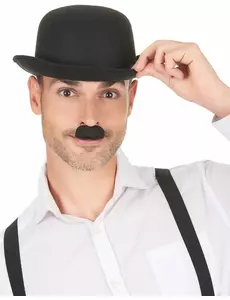 Dorosły czarny wąsy Charlie Chaplin