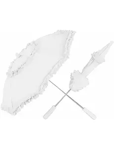 Parasol biały z falbankami