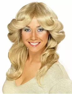 Peruka blond z lat 70. damska