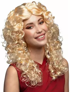 Peruka kręcone blond gwiazda popu