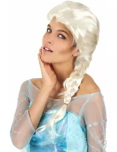 Peruka blond z warkoczem