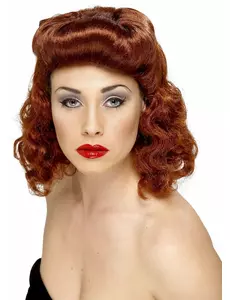 Brązowa peruka pin-up damska