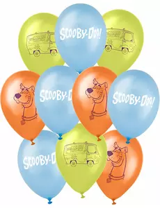 10 lateksowych kulek Scooby Doo™ 25 x 32 cm