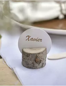 10 okrągłych białych kartonowych wizytówek, 4,7 cm