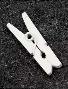 10 małych białych drewnianych klamerek do bielizny, 2,5 cm