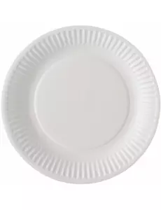 100 małych białych talerzyków tekturowych, 18 cm