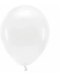 100 białych pastelowych balonów lateksowych 26 cm