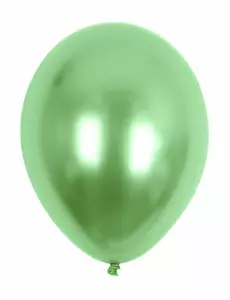 100 metalicznych zielonych balonów 29 cm