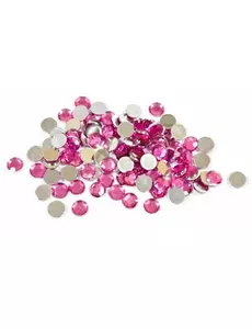 100 małych okrągłych elementów konfetti stołowego w kolorze fuksji, 0,6 cm