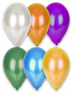 12 kolorowych balonów metalicznych 28 cm