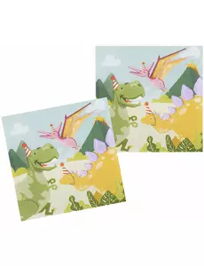 12 serwetek papierowych Dino Party 33 x 33 cm