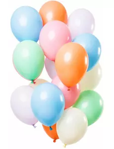 15 pastelowych balonów lateksowych 33 cm
