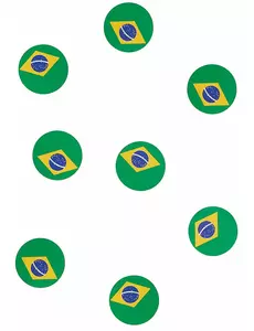 150 konfetti na stół flaga Brazylii