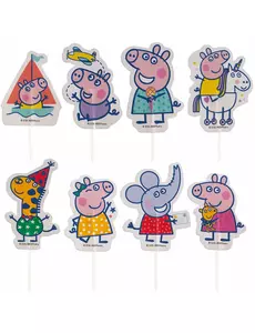 16 papierowych nakładek na tort Świnka Peppa