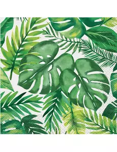 16 Palm Tropikalne serwetki papierowe Luau 33 x 33 cm