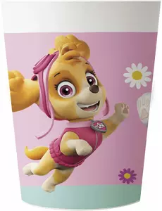 2 plastikowe kubki wielokrotnego użytku Paw Patrol™ różowe 230 ml