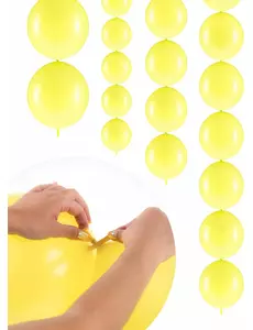 20 pastelowych żółtych nadmuchiwanych balonów do wiązania 28 cm