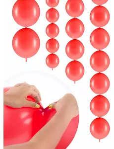 20 nadmuchiwanych balonów w kolorze czerwonego maku do zawiązania 28 cm