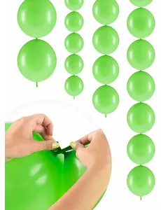 20 jasnozielonych nadmuchiwanych balonów do wiązania 28 cm