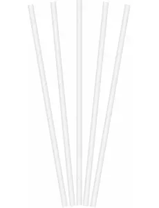 20 białych słomek papierowych 19,5 cm