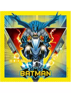 20 żółtych papierowych serwetek Batman™ 33 x 33 cm