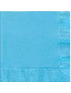 20 serwetek papierowych w kolorze błękitnym 33 x 33 cm