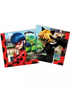 20 serwetek papierowych Miraculous Ladybug™ 33 x 33 cm