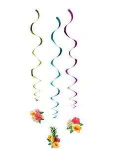3 hawajskie dekoracje wiszące 60 cm