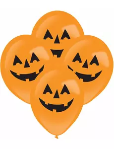 4 balony LED z dynią Halloween 27,5 cm
