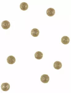 40 dekoracyjnych złotych kulek brokatowych, 12 mm