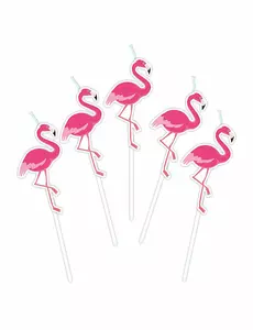 5 świeczek na flamingach 3 cm