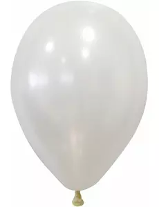 50 metalowych białych balonów 30 cm
